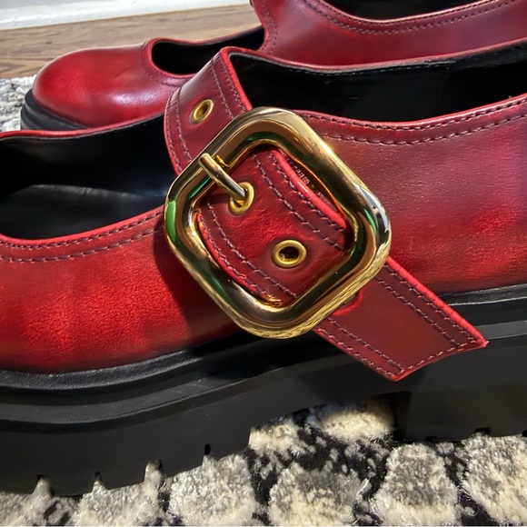 Steve Madden Lyndon Leather Mary Jane Loafers | size 7.5 | Burgundy - Picture 8 of 8